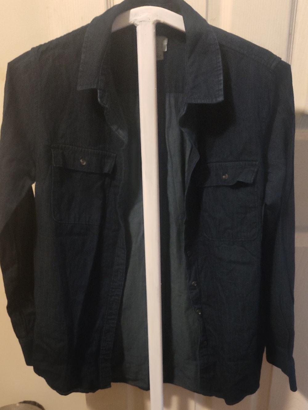 a new day Dark Blue Denim Shirt Jacket